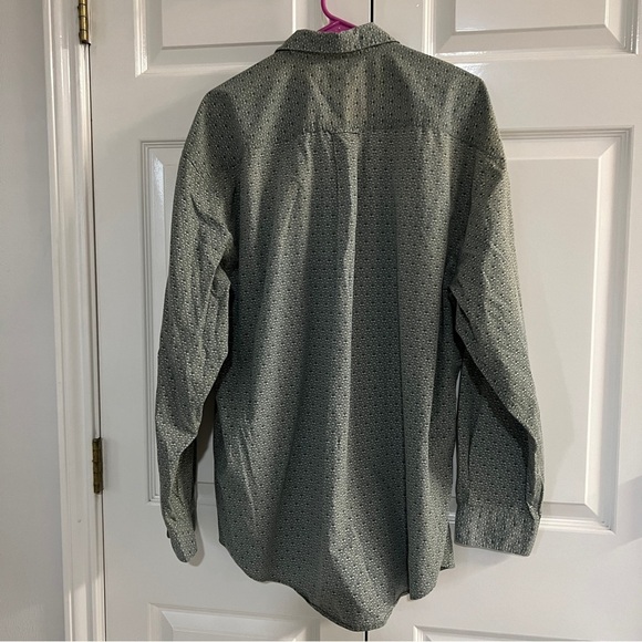 VINTAGE Banana Republic Safari & Travel Shirt Green Blue Wh  size XL - Picture 6 of 6